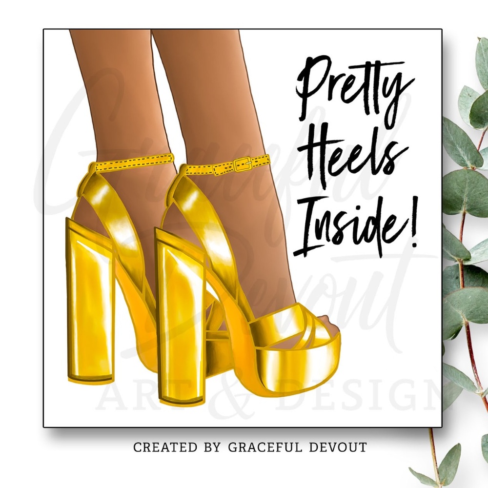 Pretty Heels Inside!-2" (48ct) Stickers